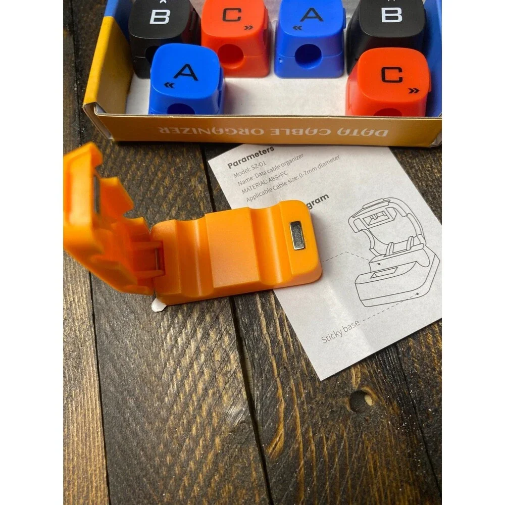 7 PCS Colorful Desktop Cable Organizer Clips Management For Charging Cables